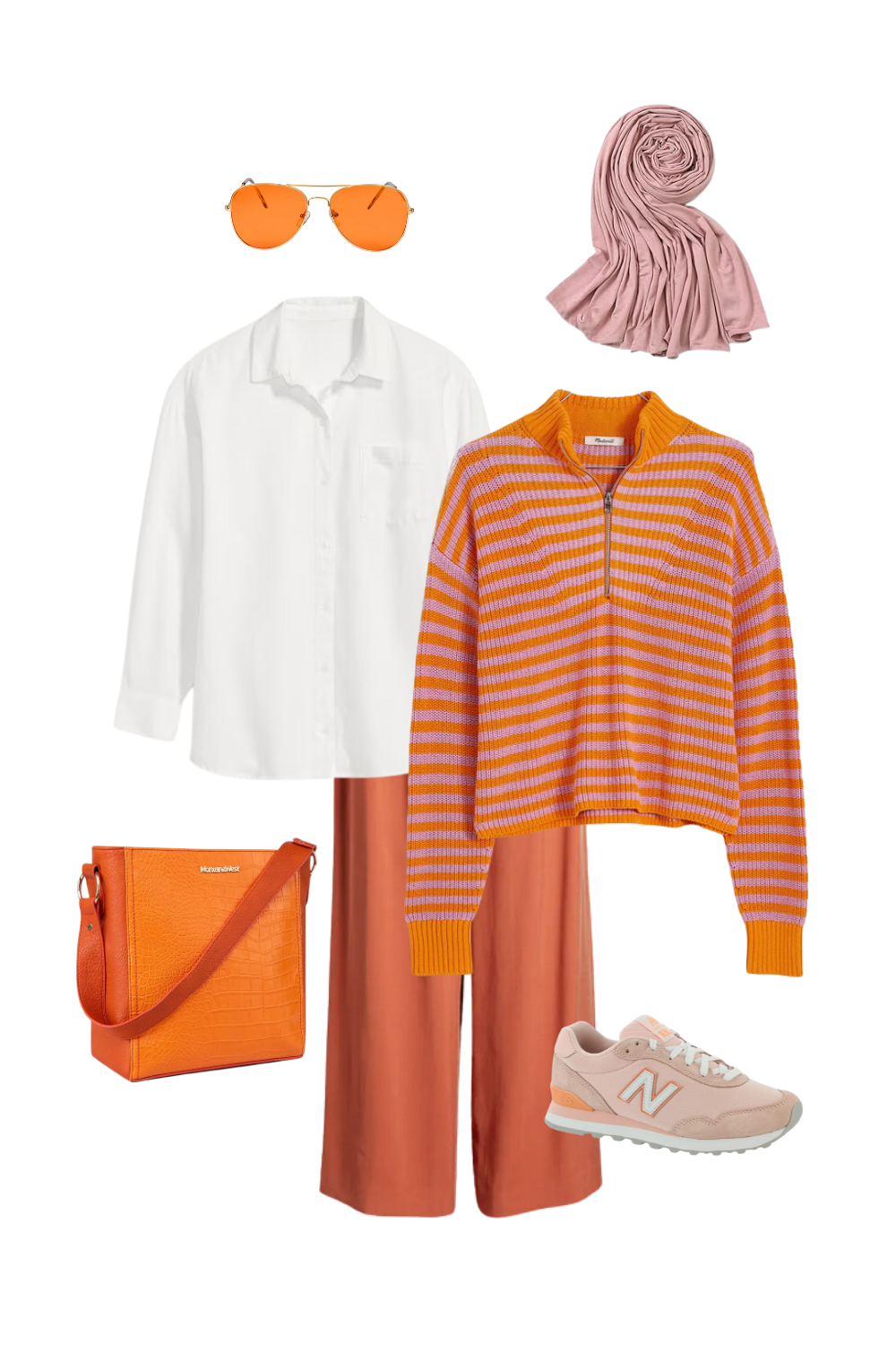 cozy orange fall outfit