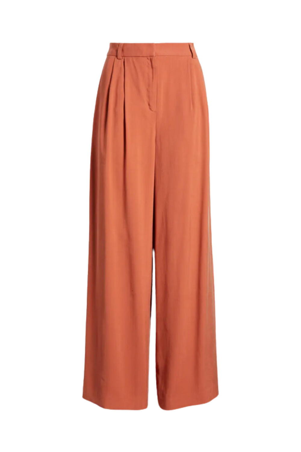 orange wide leg pants