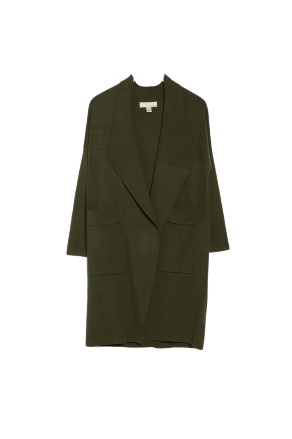 long dark green coat