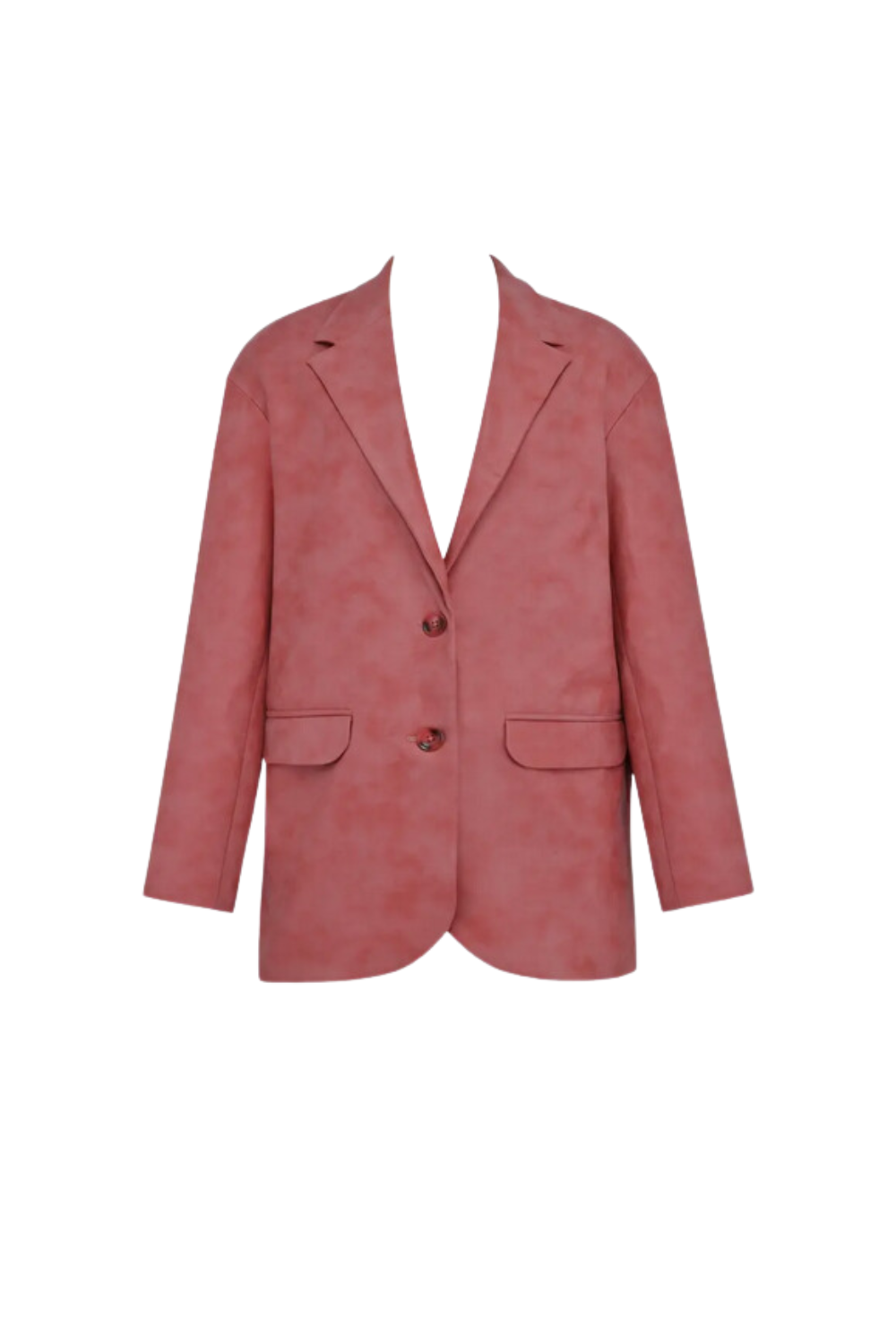 Pink Nordstrom Rack Blazer Fake Leather Fall Winter Outfit