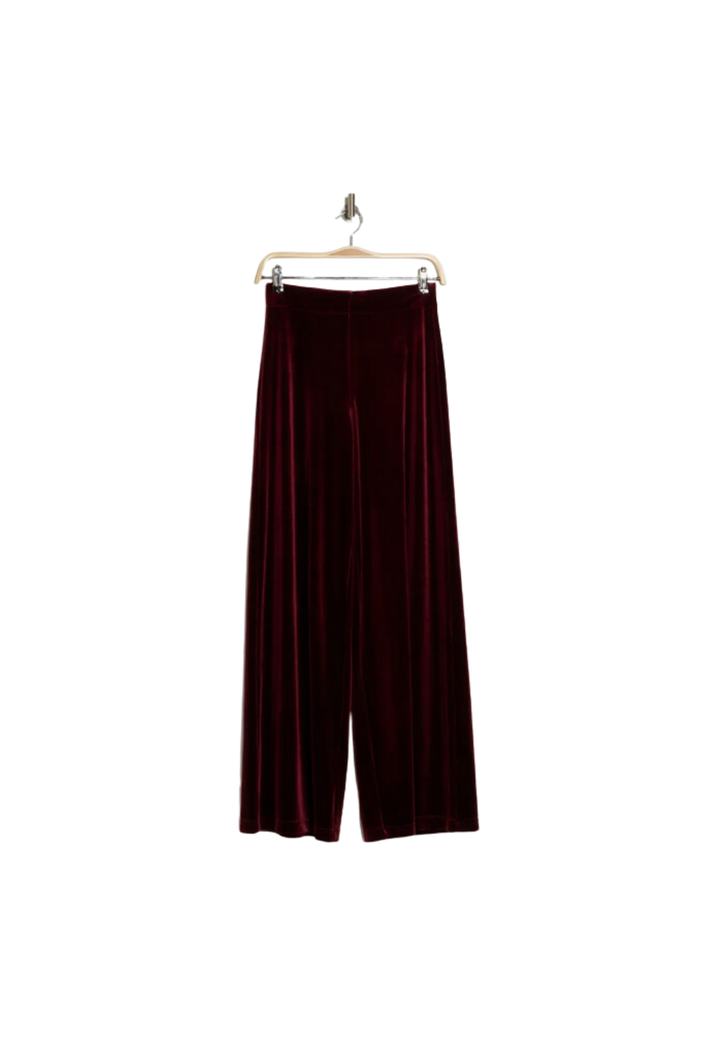 red velvet wide pants