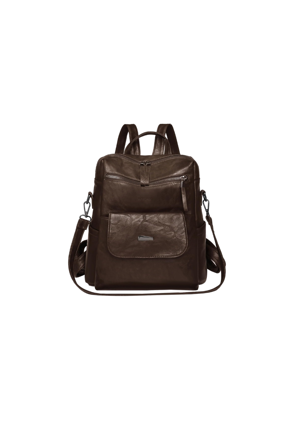 purse backpack dark brown leather