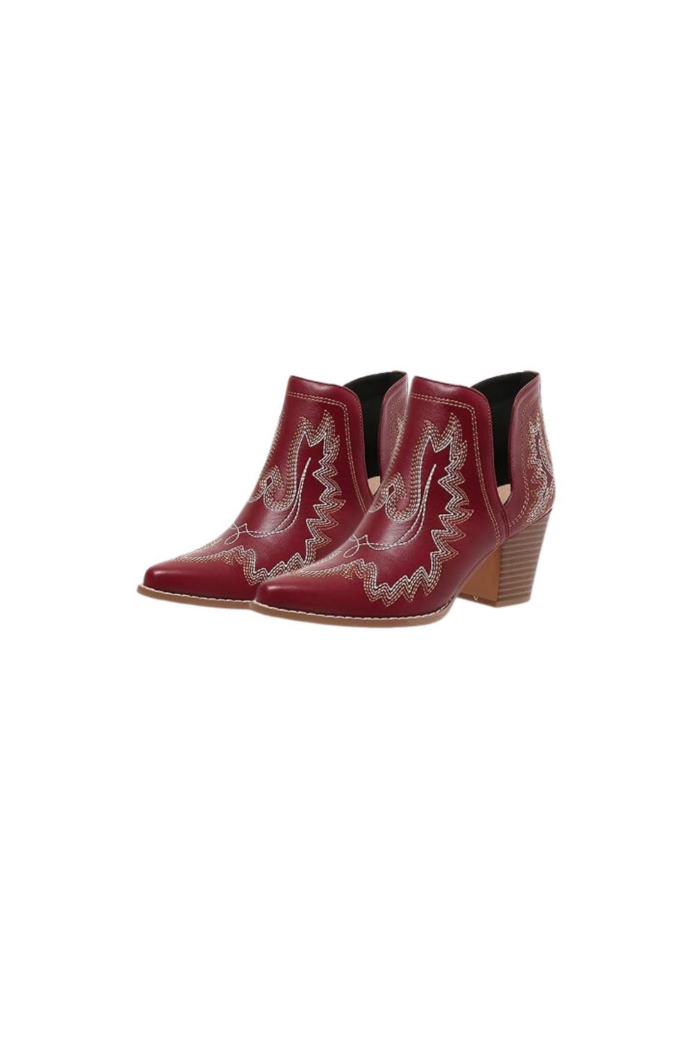 burgundy cowboy boots short