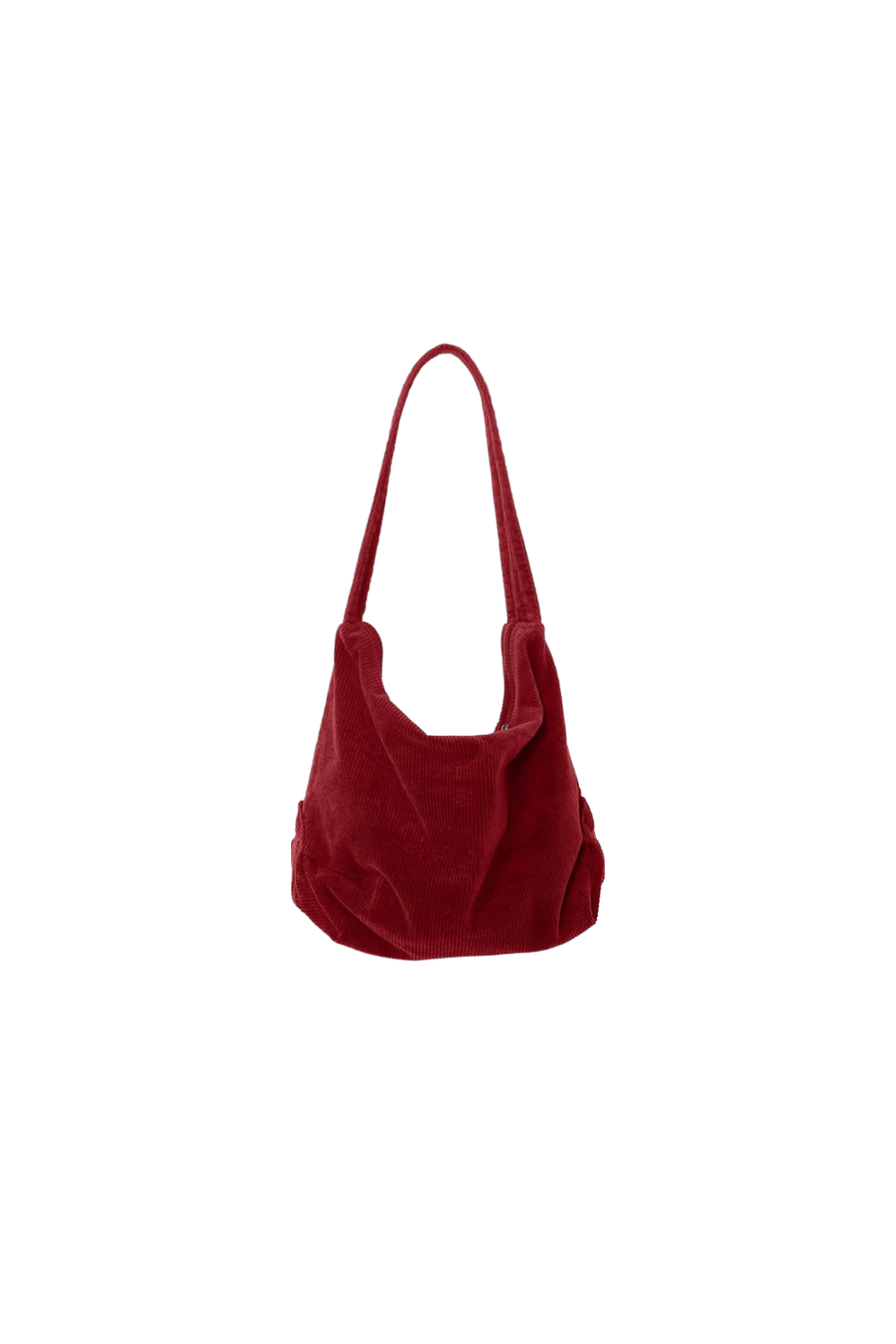 dark red corduroy bag