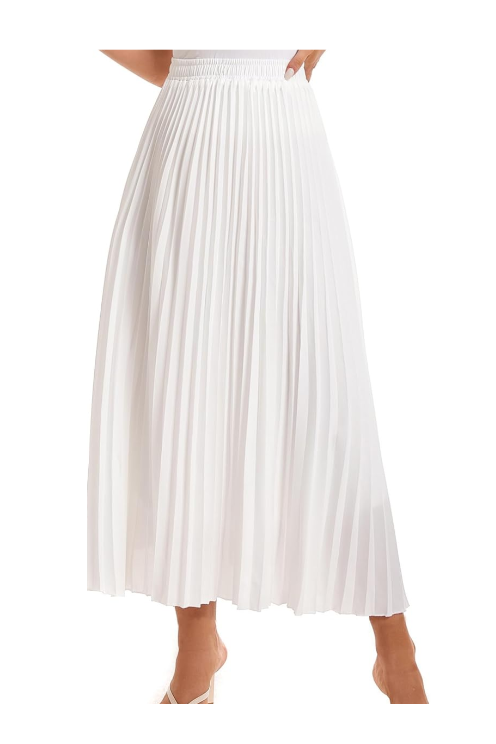 pleated maxi skirt