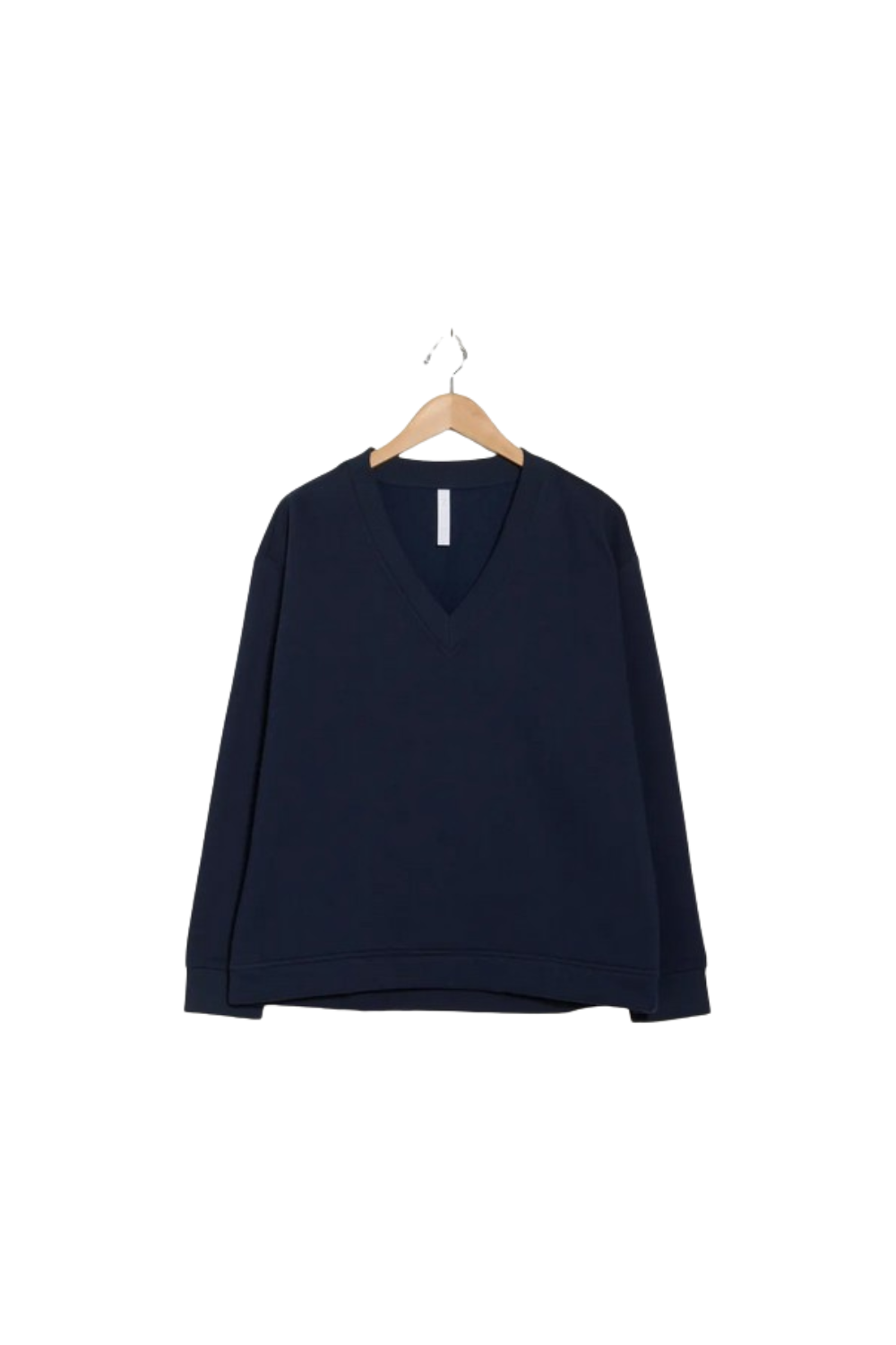 navy blue v neck sweatshirt