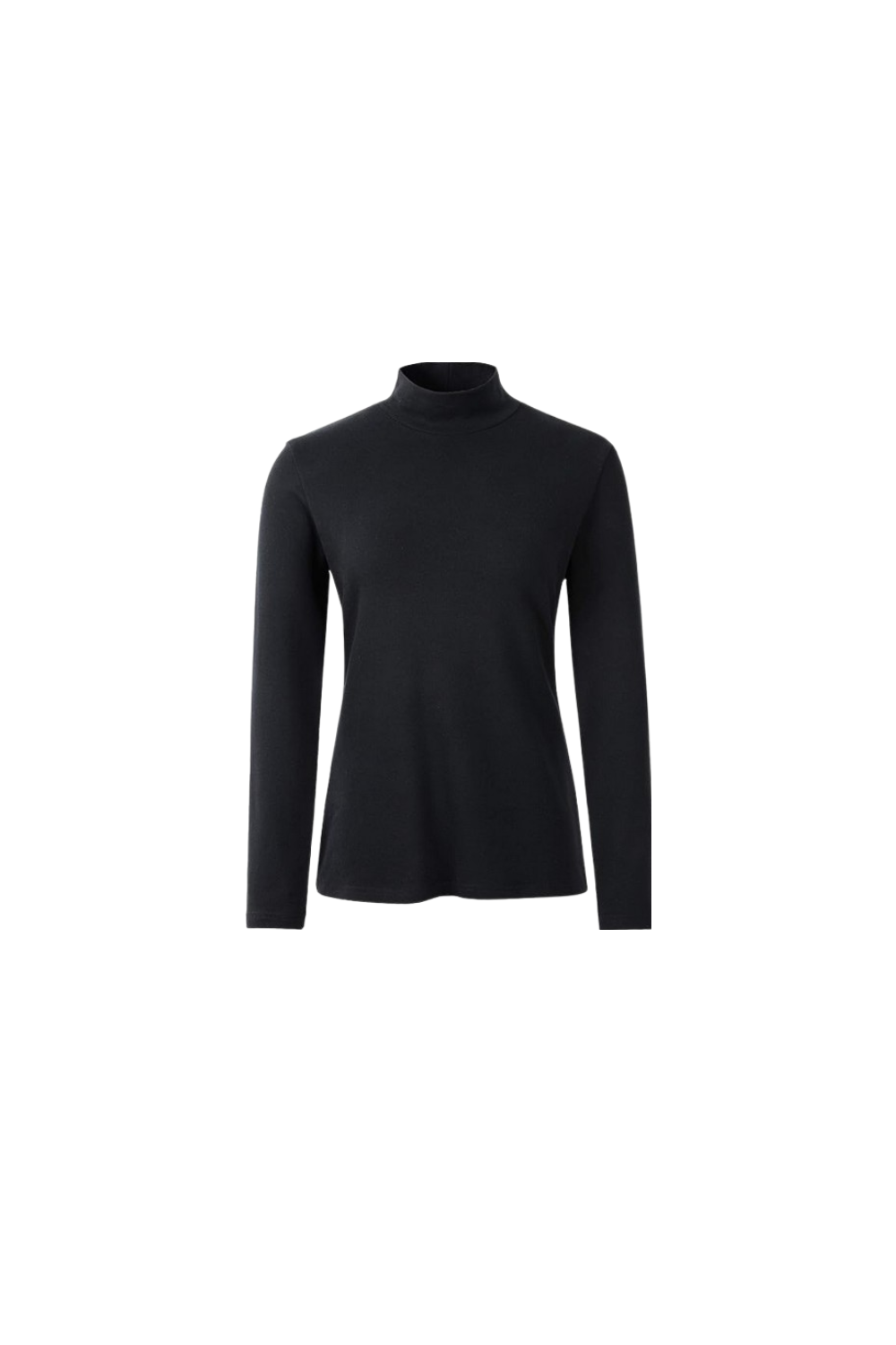 mock neck long sleeve black top