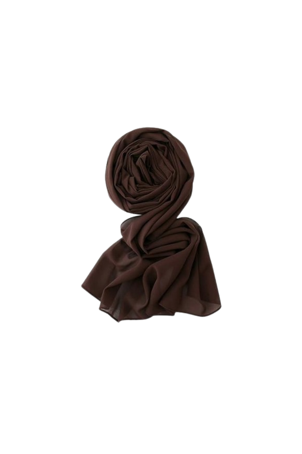 dark brown chiffon hijab